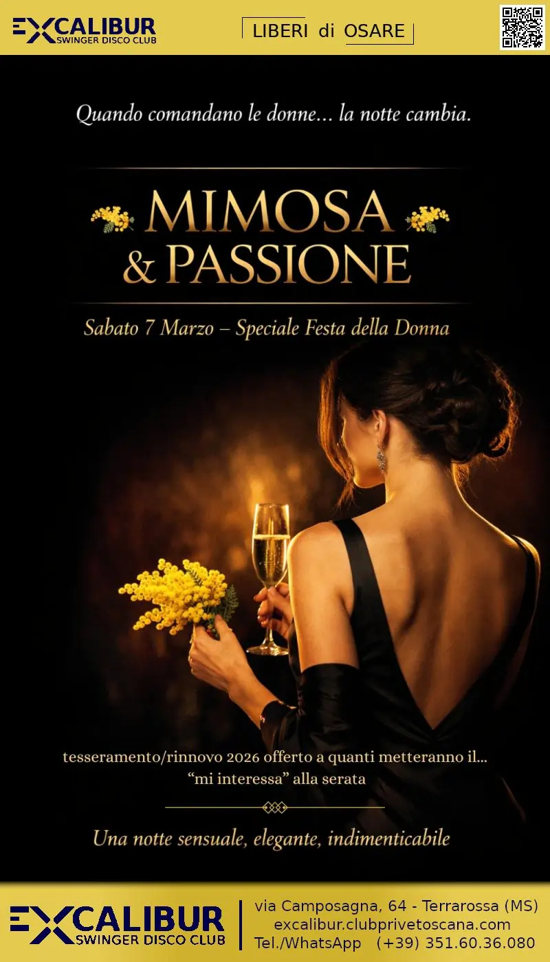 Swinger club prive evento MIMOSA & PASSIONE